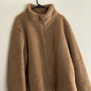 FUZZY ZIP UP JACKET